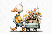 Quirky Spring Duck Clipart Png, an Illustration by Craft Nest (Thumbnail 11 of 11)