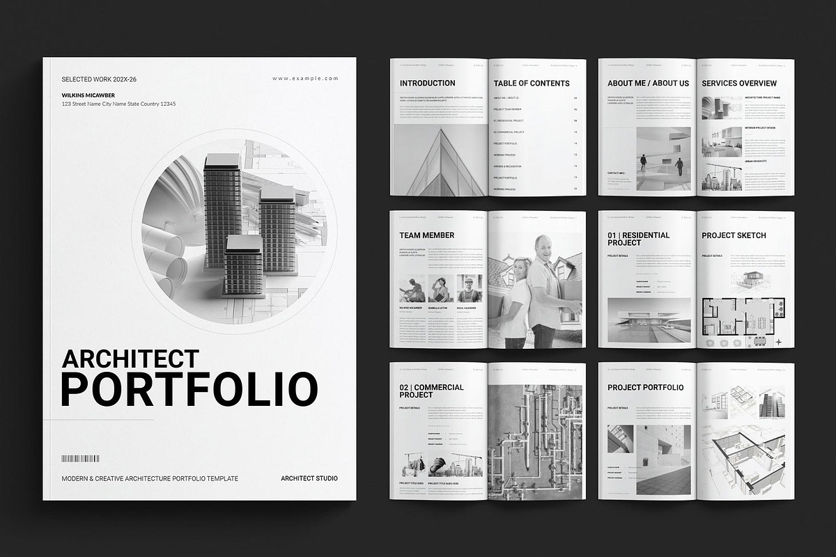 Architecture Portfolio Template, a Brochure Template by E-Type (Photo 1 of 8)