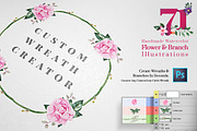 Custom Wreath Creator With Flowers, an Illustration by emine (Thumbnail 2 of 5)