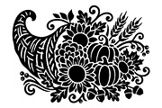 Elegant Floral Pumpkin Cornucopia, an Object Graphic by Gfx_Store (Thumbnail 7 of 16)