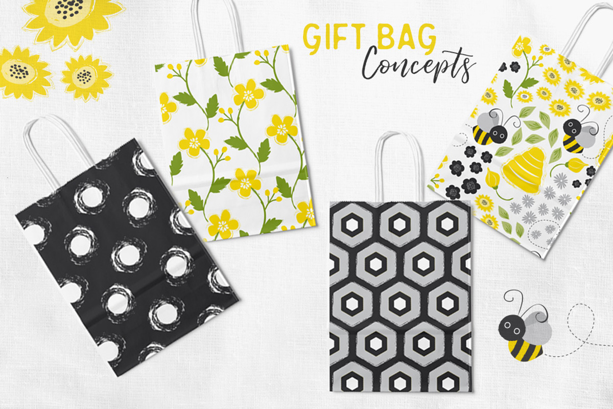 Busy Bees Baby Vector Patterns, a Pattern Graphic by Wild Twig Co (Photo 5 of 9)