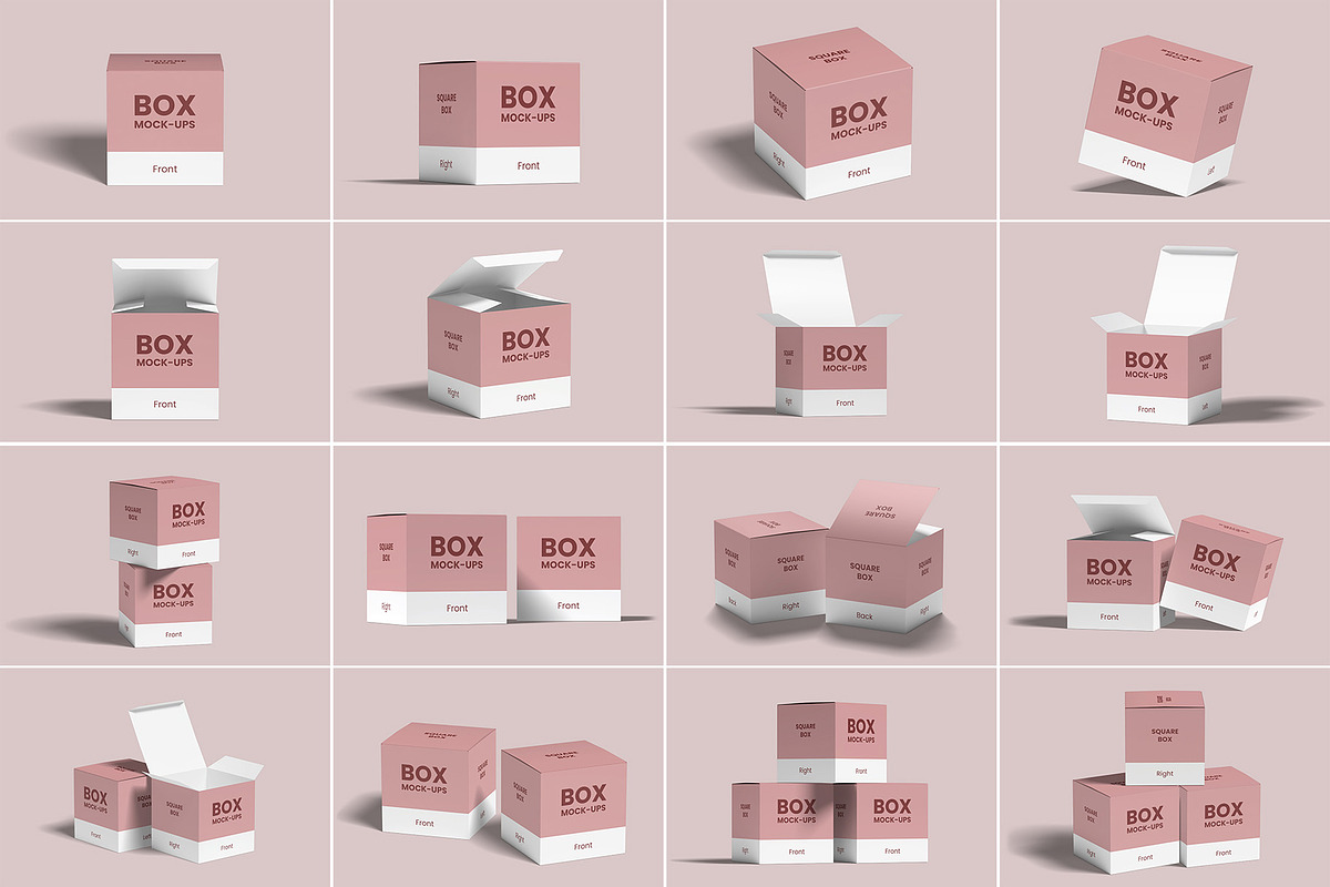 Square Box Mockups | Packaging, a Packaging Mockup by Compositing Studio (Photo 3 of 20)