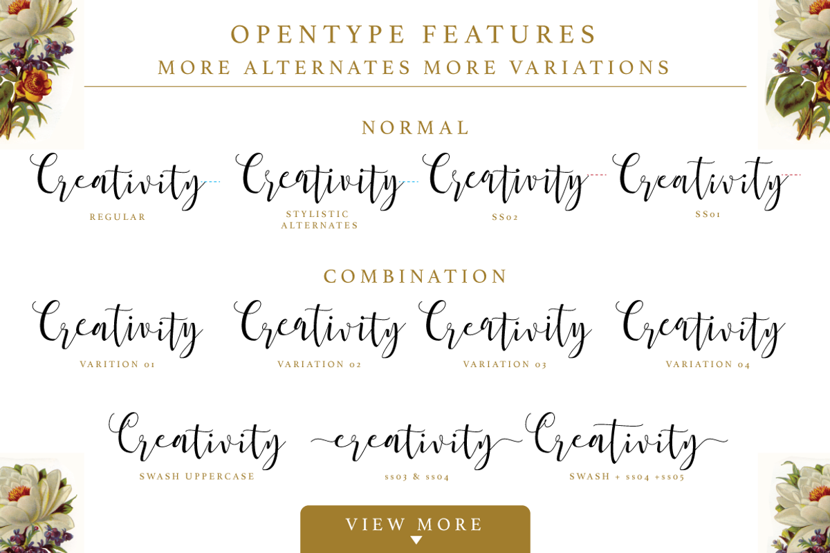 Roselline Typeface preview 7