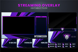 Purple Overlay Stream Package, a Templates & Theme by Mhagi27