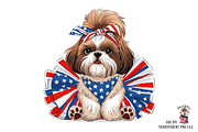 Patriotic Shih Tzu PNG Bundle, a Graphic by Clipart Bloom (Thumbnail 5 of 15)