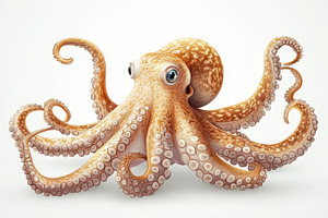 Adorable Octopus Ocean Creature Sea, an Animal Photo by Pixeness Studio
