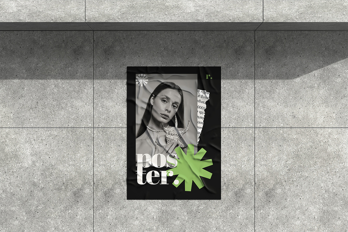 Glued Poster Mockup, an Advertising Mockup by graphicpages (Photo 2 of 9)