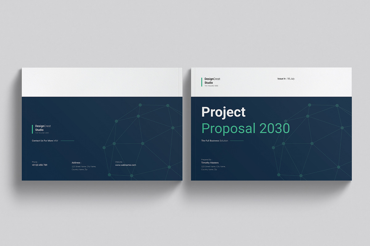 Project Proposal Template Landscape, a Brochure Template by DesignCrest (Photo 11 of 14)