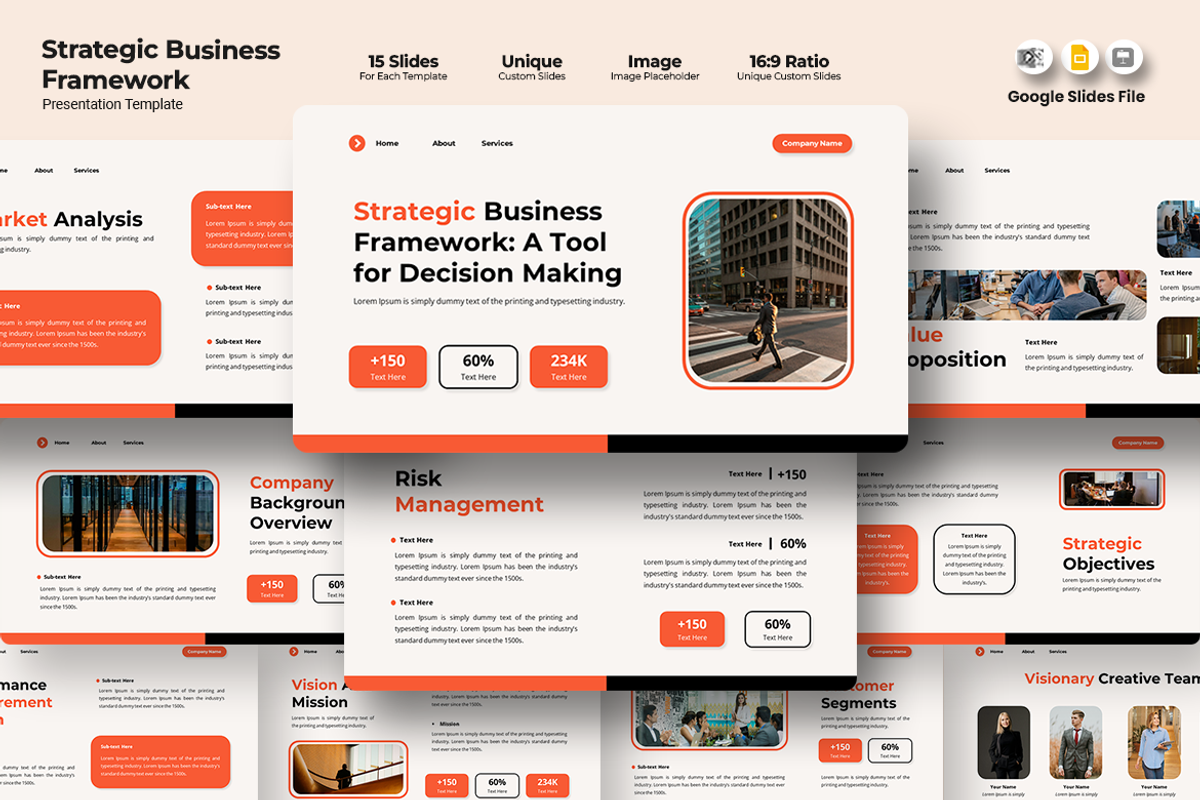 Strategic Business - Google Slides, a Presentation Template by Iqsiart Studio (Photo 1 of 3)