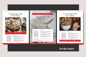 Holiday Recipe Book Canva Template