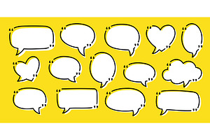 White speech bubbles with quotes, an Object Illustration by GraphiShop