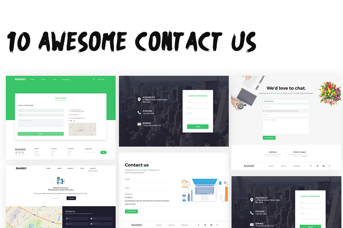 Ramro Web UI Kit - Contact us, an UI Kit Template by Danfe Designs (Photo 1 of 11)