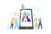 Influencer marketing concept, a Technology Illustration by Good Studio (Thumbnail 2 of 3)