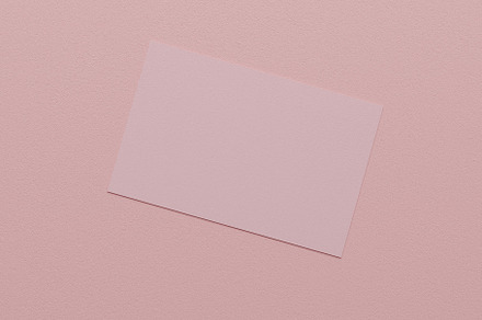 Pink pastel business card paper mockup template with blank space, a Business Photo by Ministocker