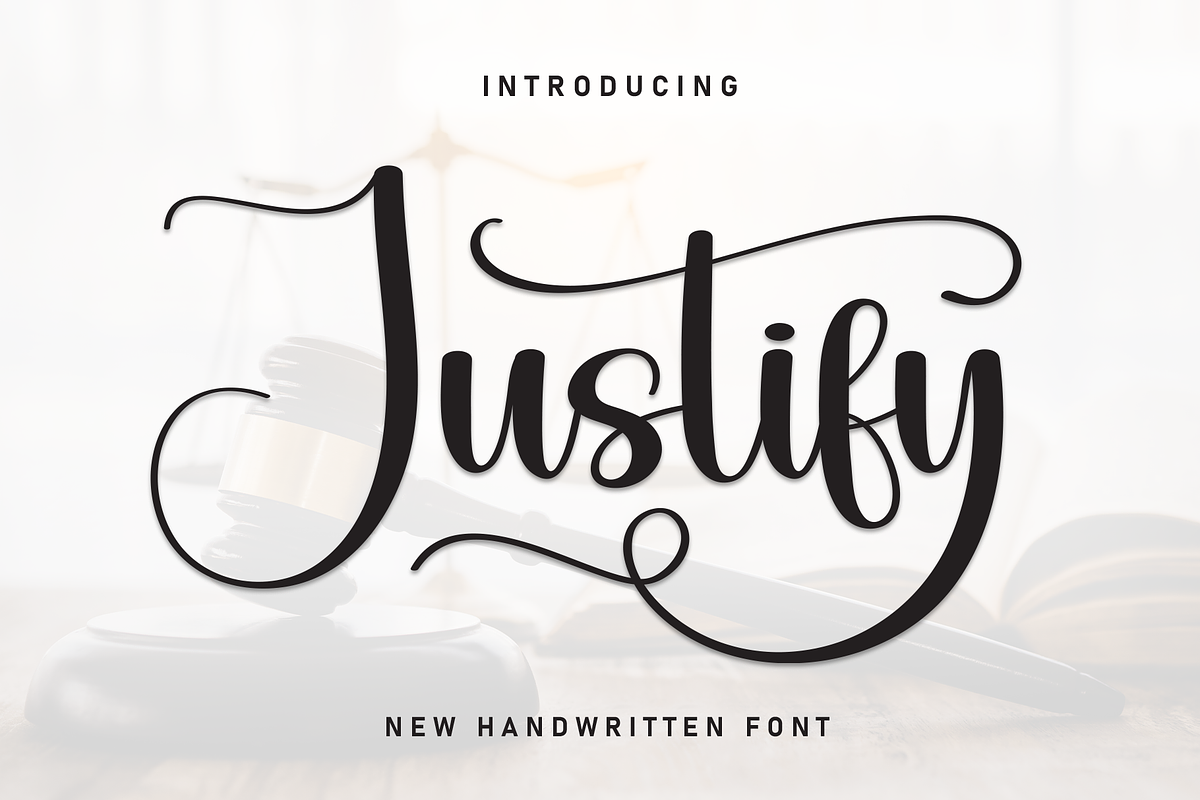 Justify | Script Font, a Handwritten Font by Scratchones (Photo 1 of 9)