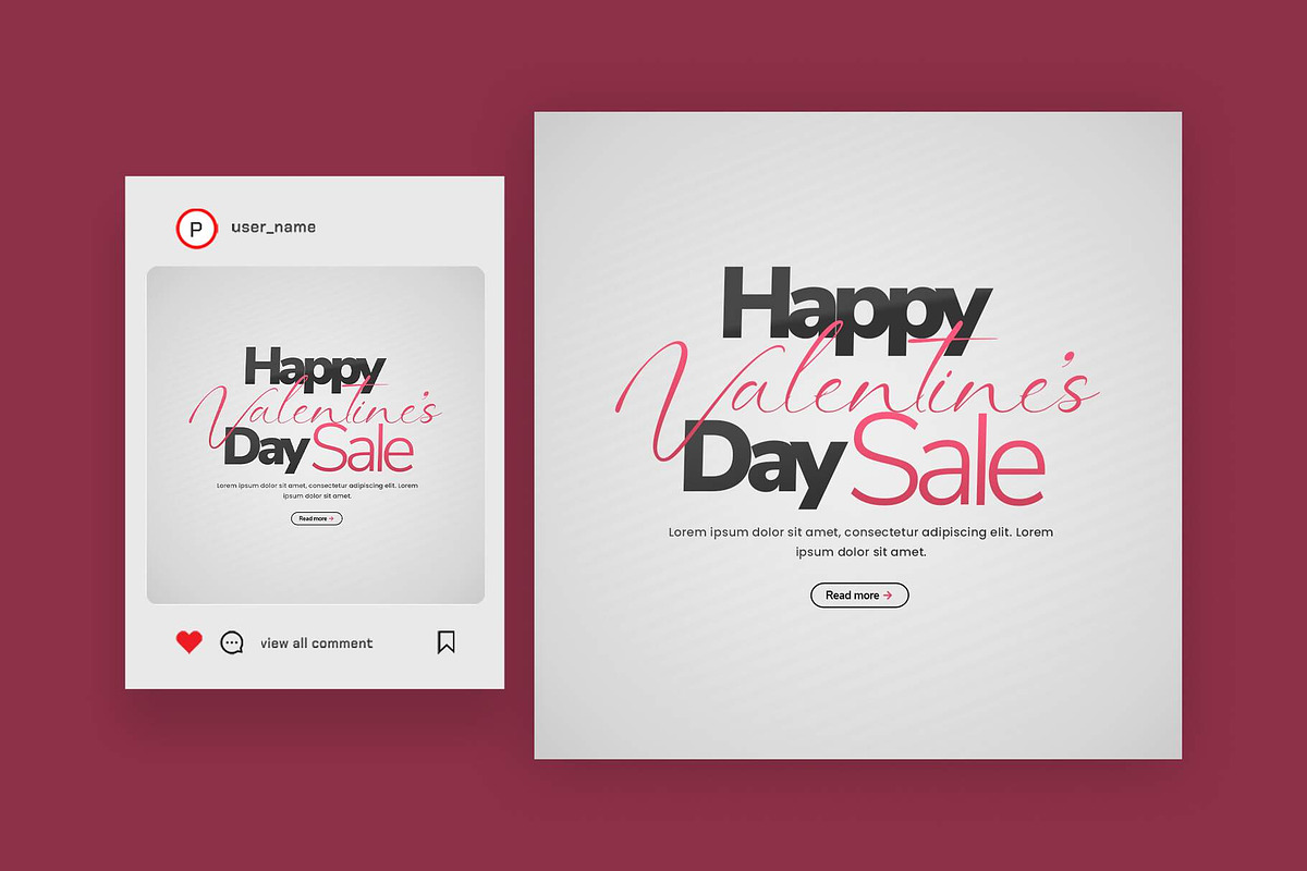 Valentine's Day Social Media Bundle, a Social Media Template by Saman Osama (Photo 9 of 14)