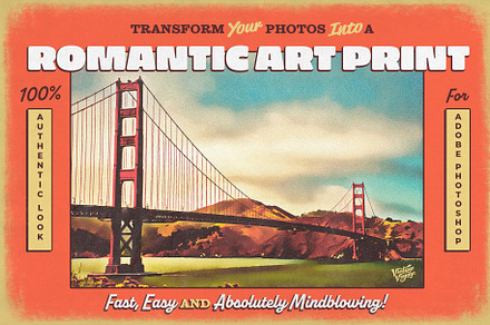 VVDS Romantic Art Poster Creator, an Action Add-On by Vintage Voyage Supply