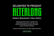 Alterlong Modern Black Letter, a Blackletter Font by IHDSTD (Thumbnail 1 of 6)