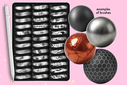 Procreate Metallic texture brushes, a Brush Add-On by Revabrush (Thumbnail 5 of 8)