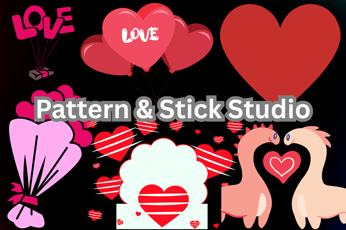 Love Sticker Pack, an Illustration by Pattern & Stick Studio