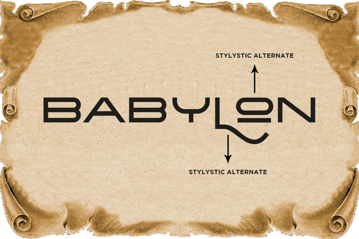 The Babylon Strong Typeface preview 6