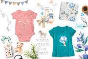 Dream Land Watercolor cute Bunnys, an Animal Illustration by Ann Art Houze (Thumbnail 6 of 6)