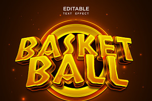 Basket Ball Editable Font Effect