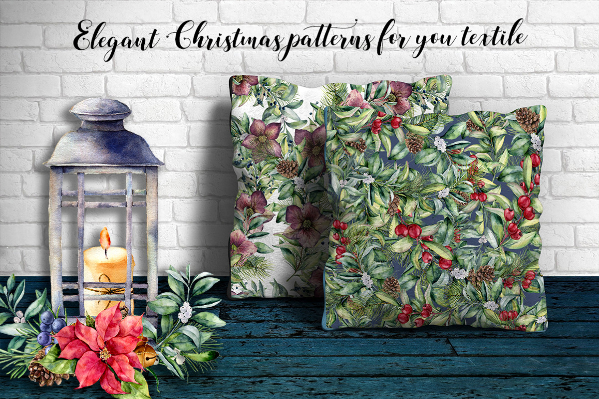 Delicate Christmas Watercolor bundle, a Seasonal Illustration by Yuliya Derbisheva (Photo 5 of 14)