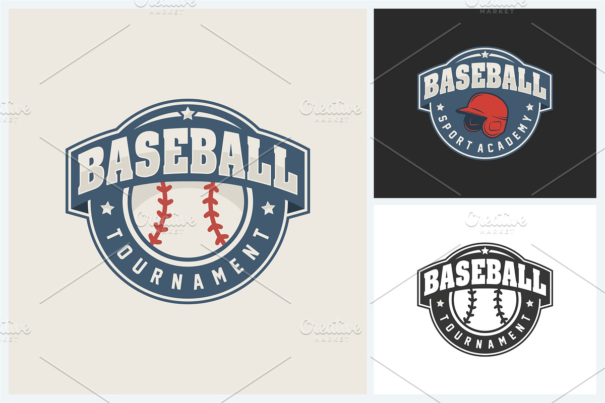 Baseball logo sport design template