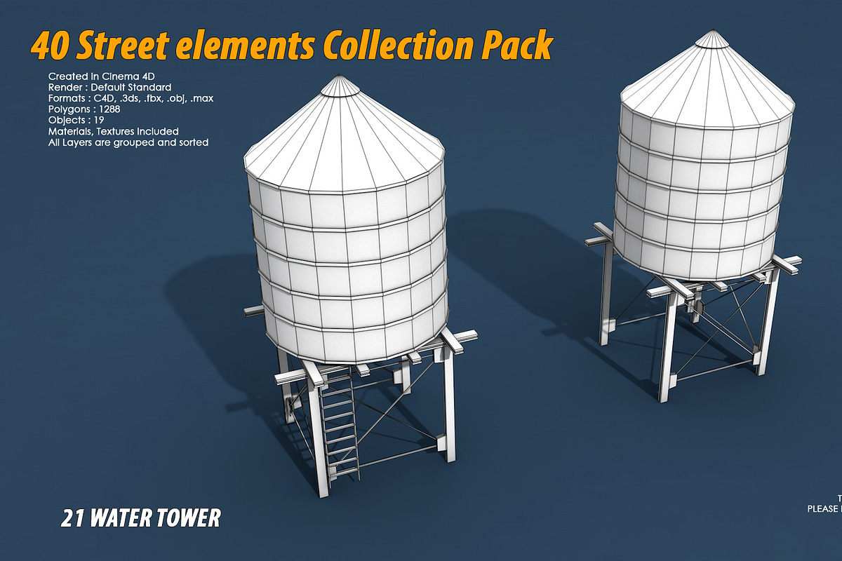 40 Street elements Collection Pack, an Architecture 3D Model by multimedia4ds (Photo 43 of 70)