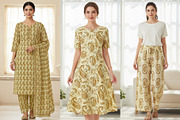 Yellow flourish Paisley patterns, a Pattern Graphic by ThaiByGaew (Thumbnail 3 of 3)