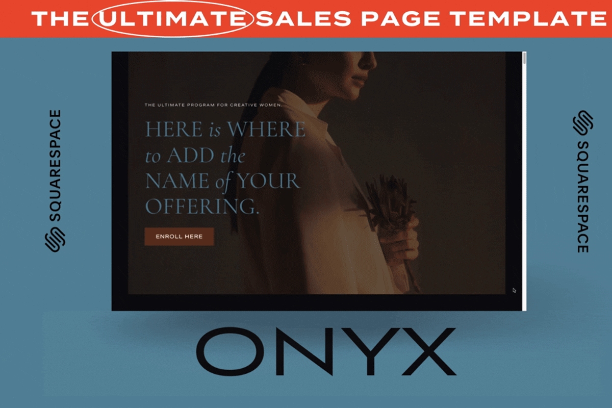 Onyx Squarespace Sales Template, a Squarespace Template by The Humanista Co. (Photo 2 of 3)