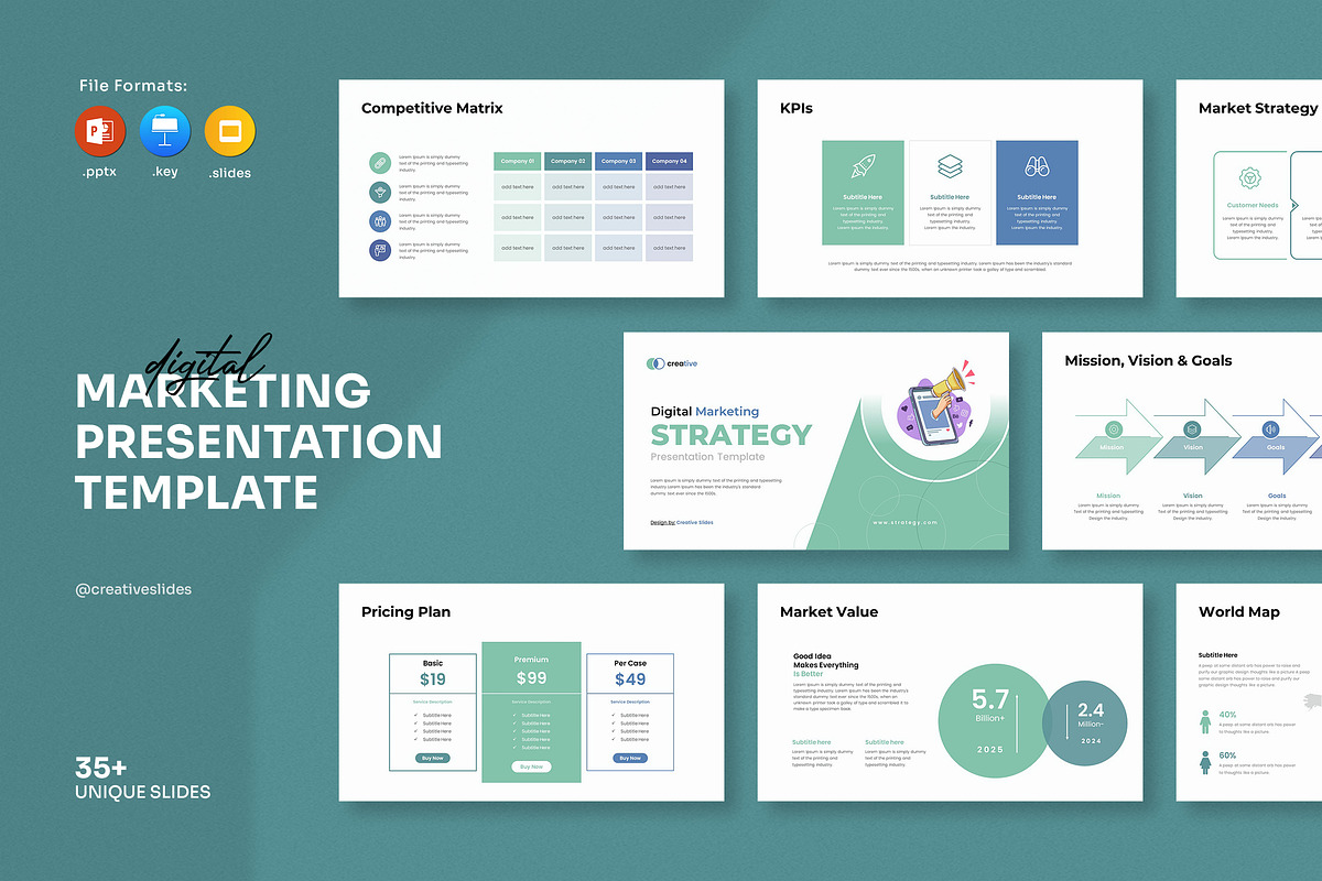 Marketing Strategy Presentation, a Presentation Template by CreativeSlides (Photo 6 of 6)