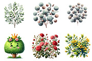 Bushes Clipart Sublimation, an Illustration by DreamArtGraphic (Thumbnail 3 of 4)
