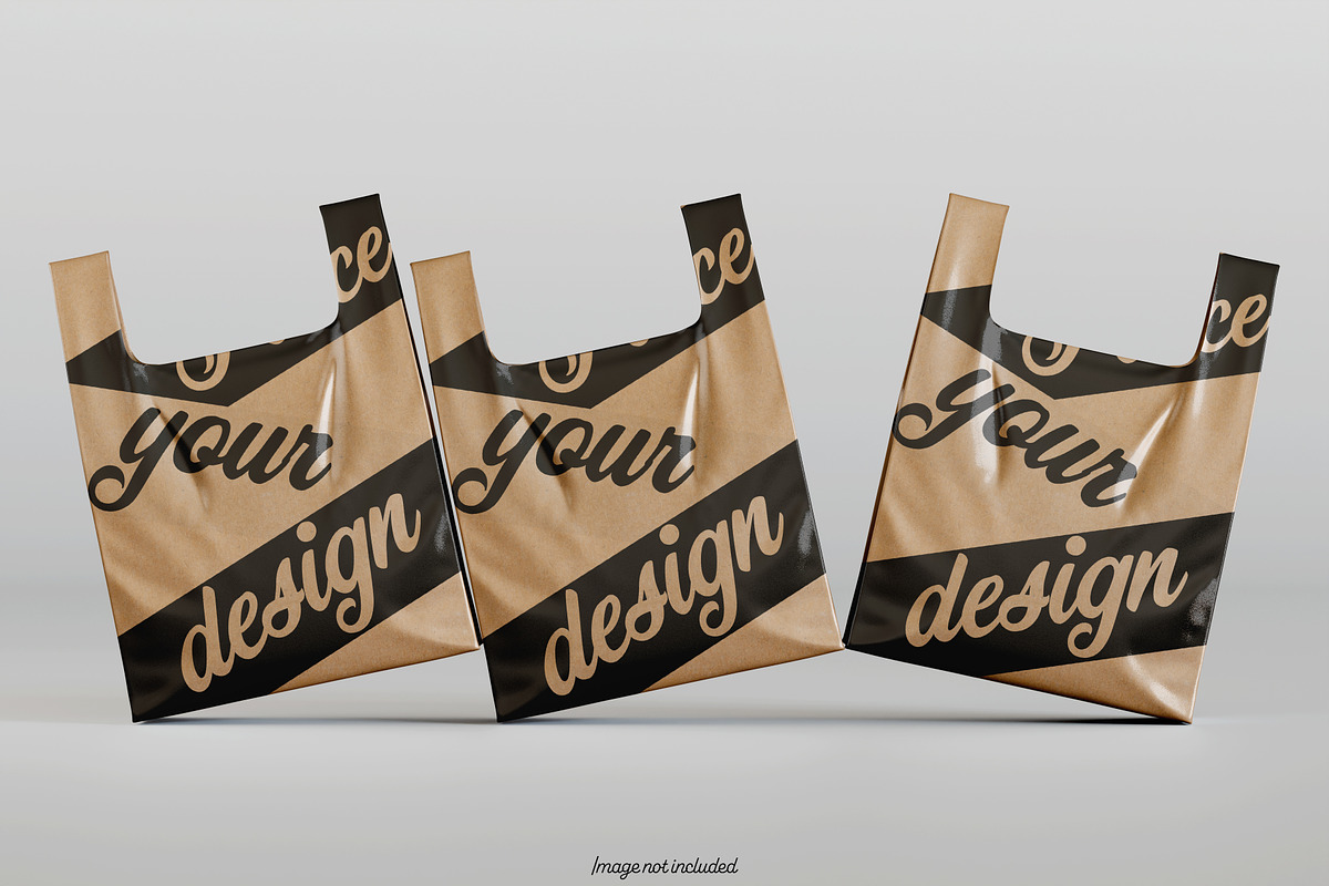 Brown Plastic bag mokcup bundles, a Packaging Mockup by Ambo Ampeng (Photo 17 of 19)