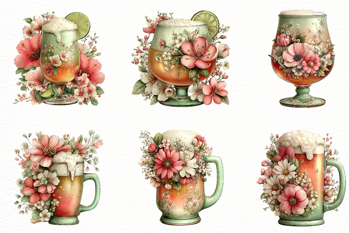 Whimsical summer beer Clipart, an Illustration by Designworld (Photo 6 of 6)
