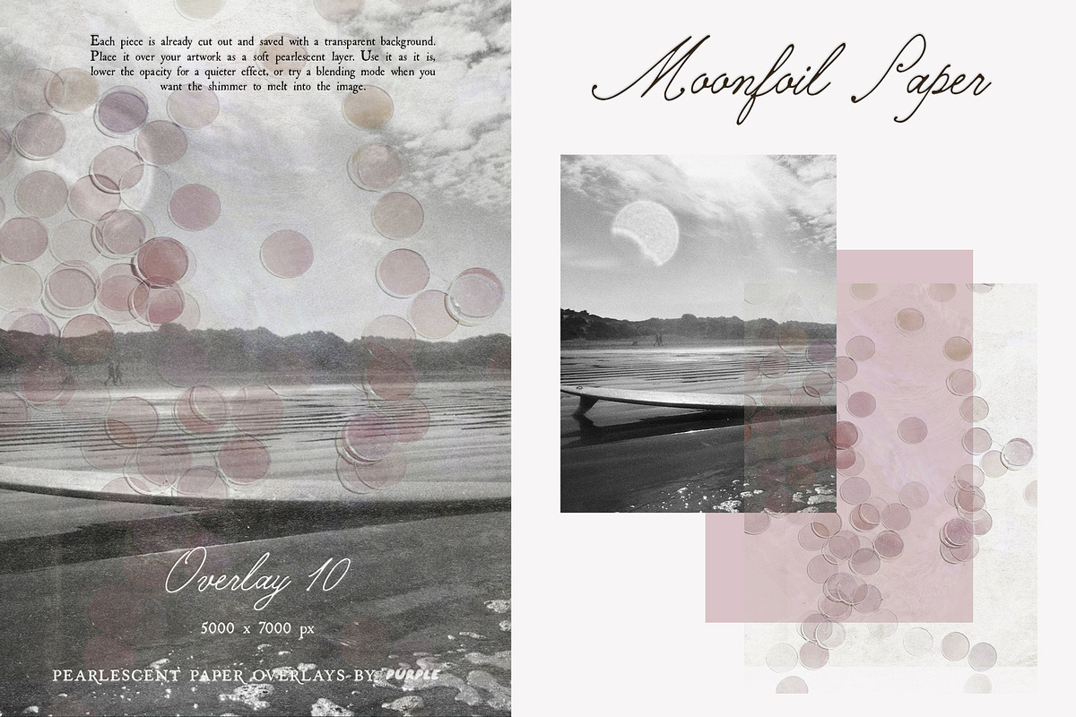 Moonfoil Paper: Pearlescent Overlays, a Texture Graphic by Purple (Photo 9 of 19)