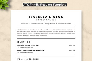 Student Nurse Resume Template, a Resume Template by ResumeInventor