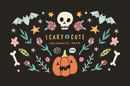 Scary & Cute. Halloween pack.