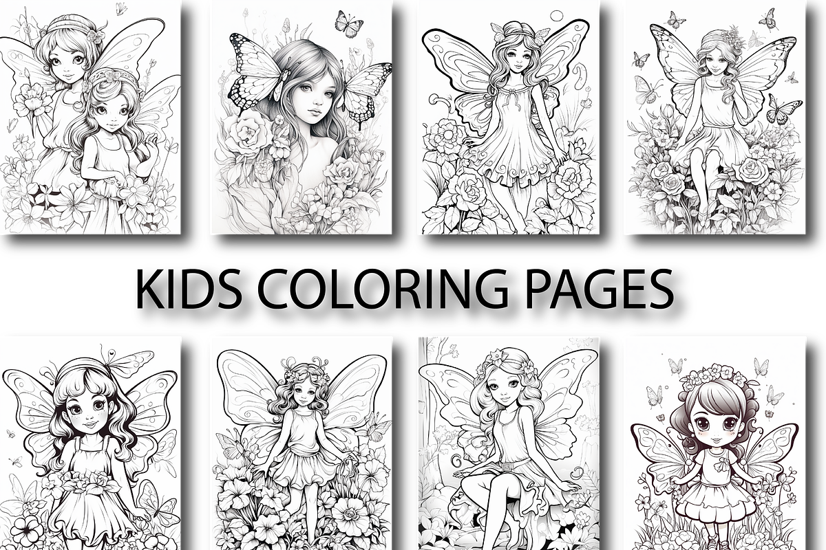 Cute Fairy Coloring Book for Kids