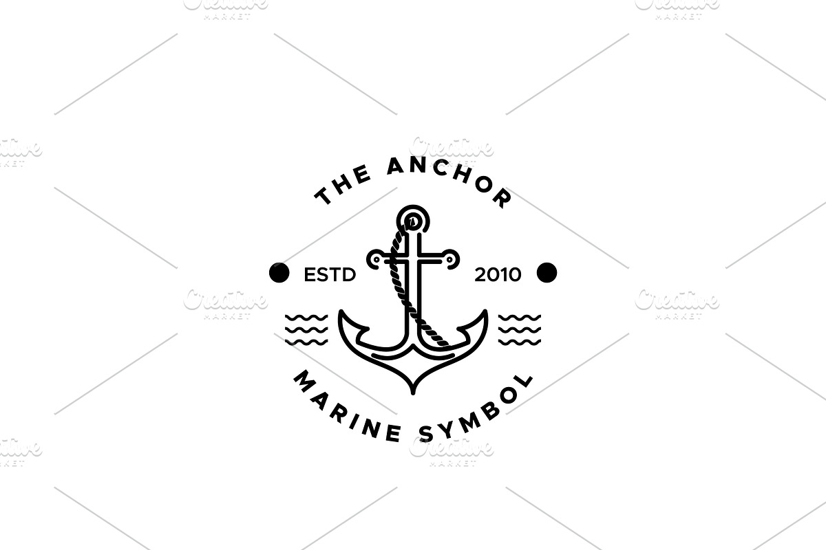 Vintage Nautical Anchor Logo Design