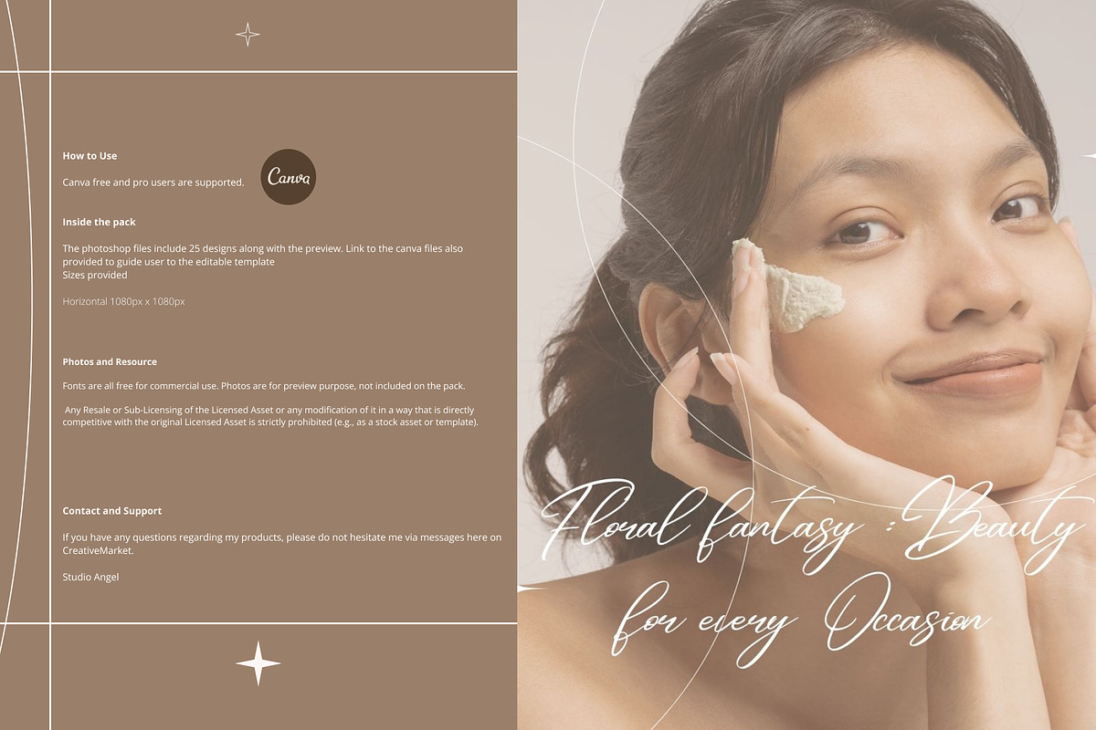 Beauty Magic Social Media Kit _Canva, a Social Media Template by ElladesignCo (Photo 4 of 7)