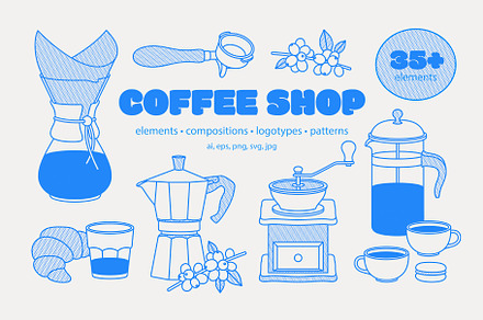 Coffee Shop, a Food Illustration by Sweet Corner
