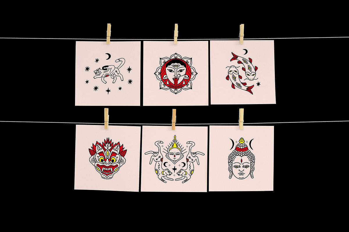 Asian Doodles Bundle, an Object Graphic by Annie Konst (Photo 4 of 22)