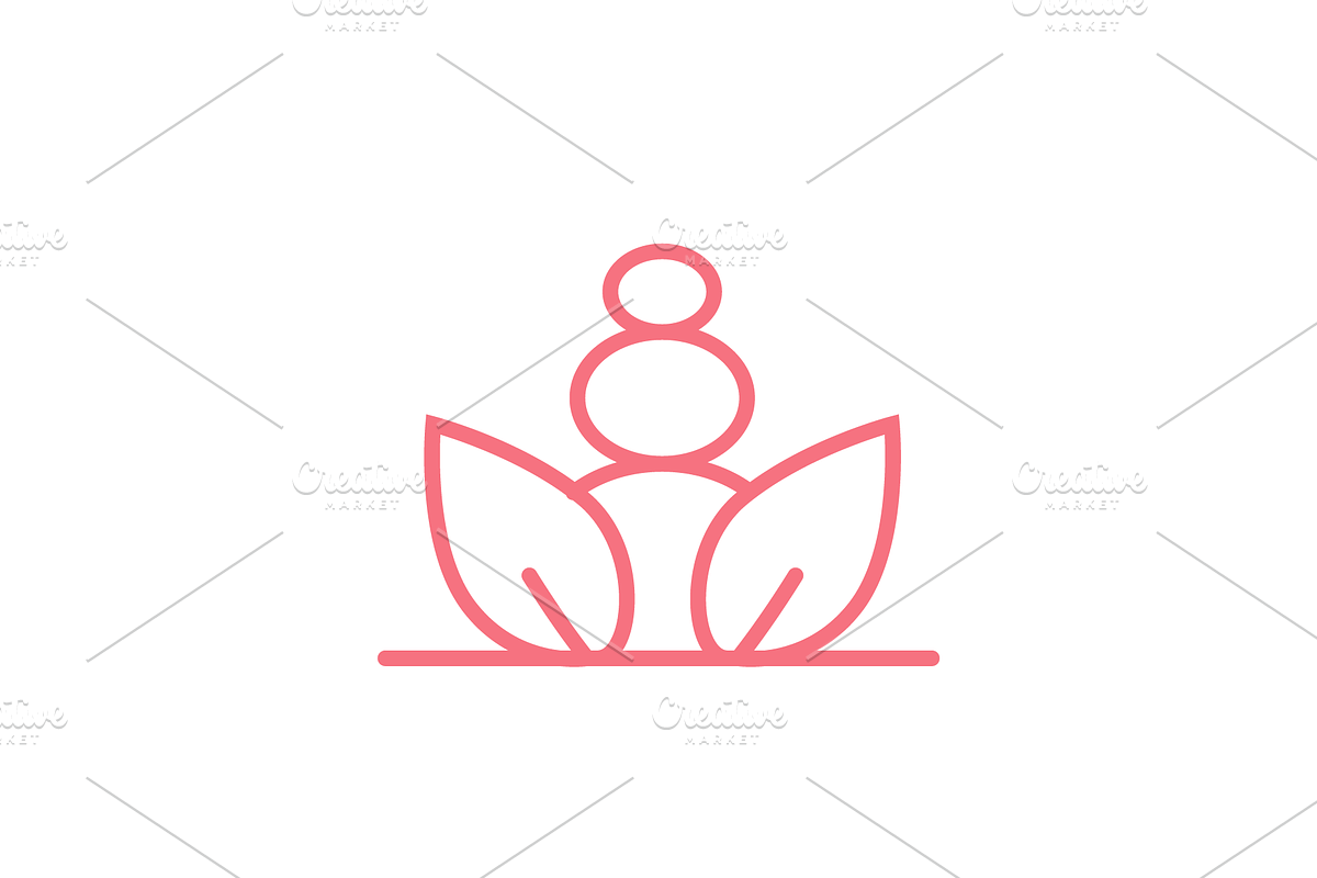 stone spa beauty line minimal logo, a Branding & Logo Template by devastd