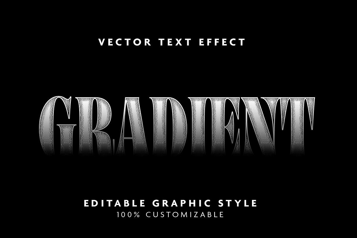 Gradient Metallic Silver Text Effect