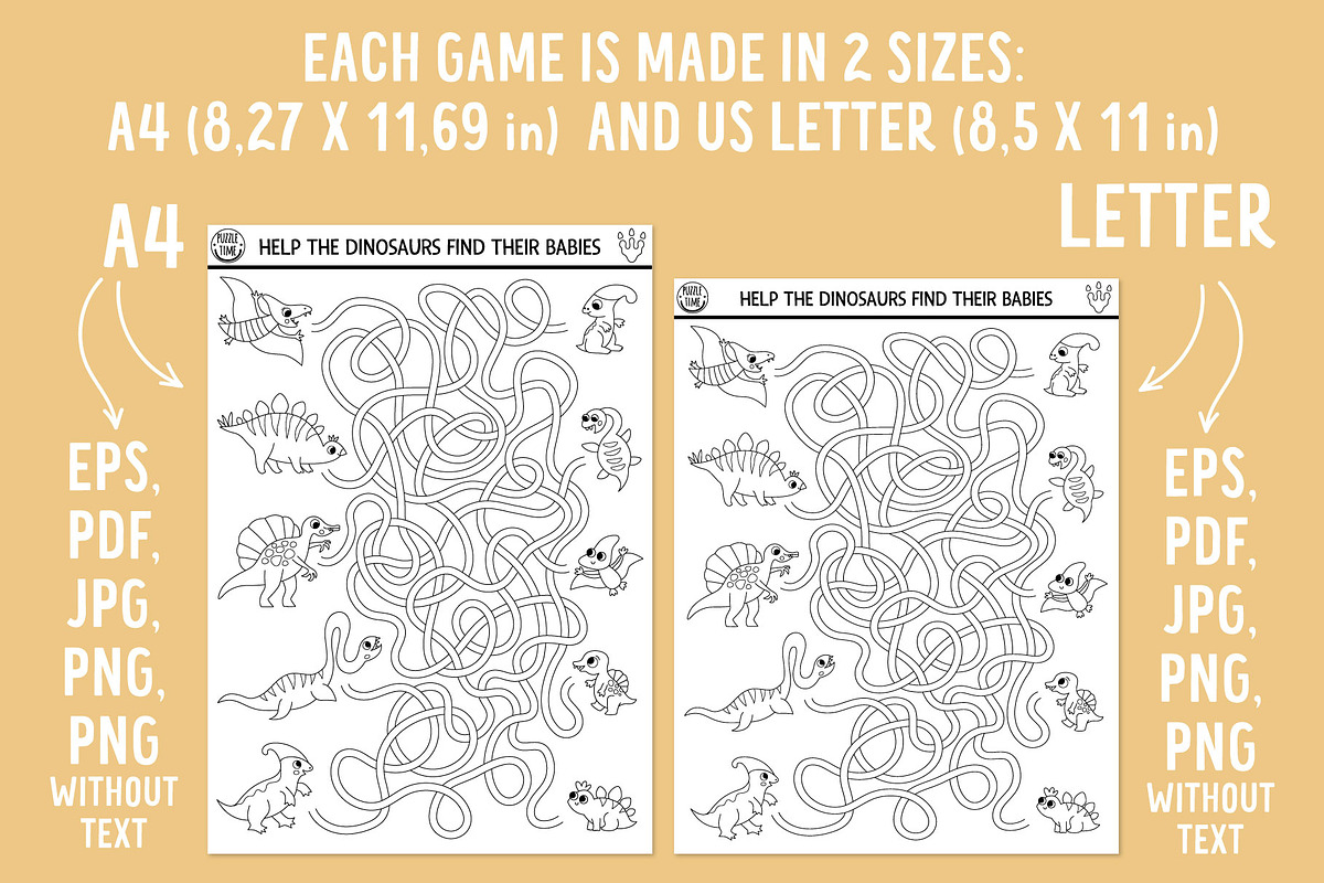 Dinosaur coloring games for kids, an Education Illustration by Lexi Claus (Photo 11 of 17)