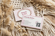 Vintage Pink Business Card Canva, a Business Card Template by Arslan (Thumbnail 4 of 6)