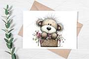 Whimsical Spring Bear Clipart Bundle, an Illustration by Canvas Craft (Thumbnail 6 of 7)