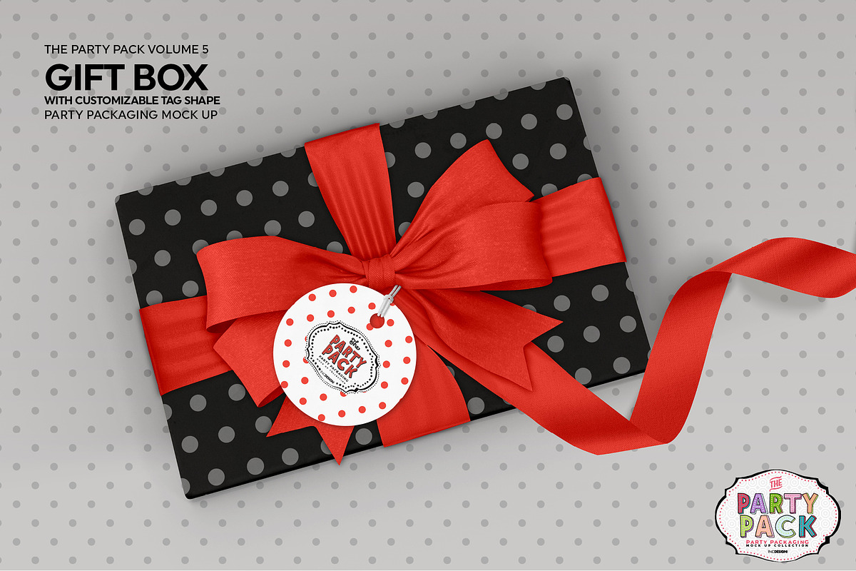 Gift Box Packaging Mockup, a Product Mockup by INCDesign (Photo 6 of 7)